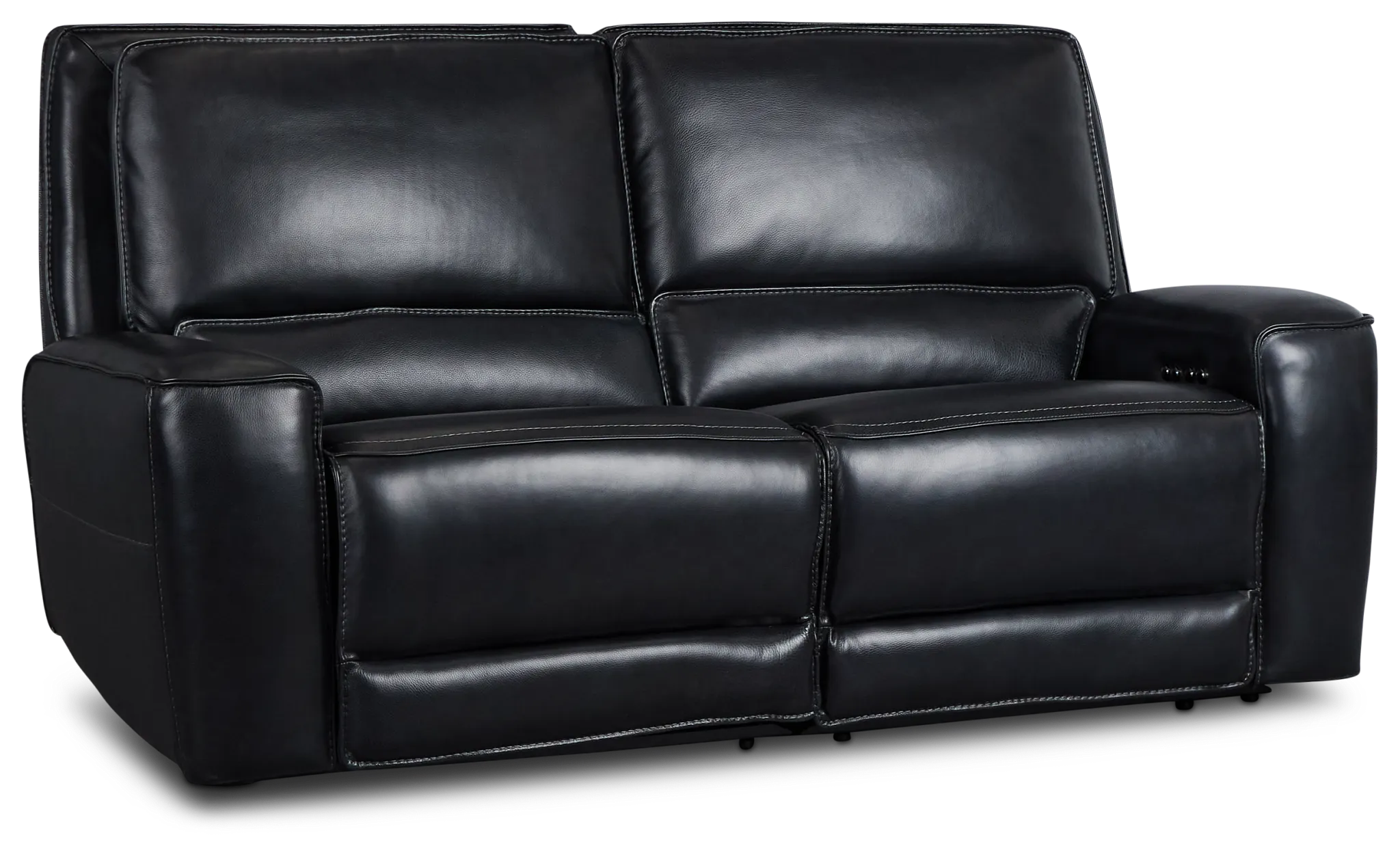 Miles Black Lthr/vinyl Power Reclining Sofa