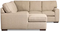 Sinclair Brown Fabric Small Left Chaise Sectional