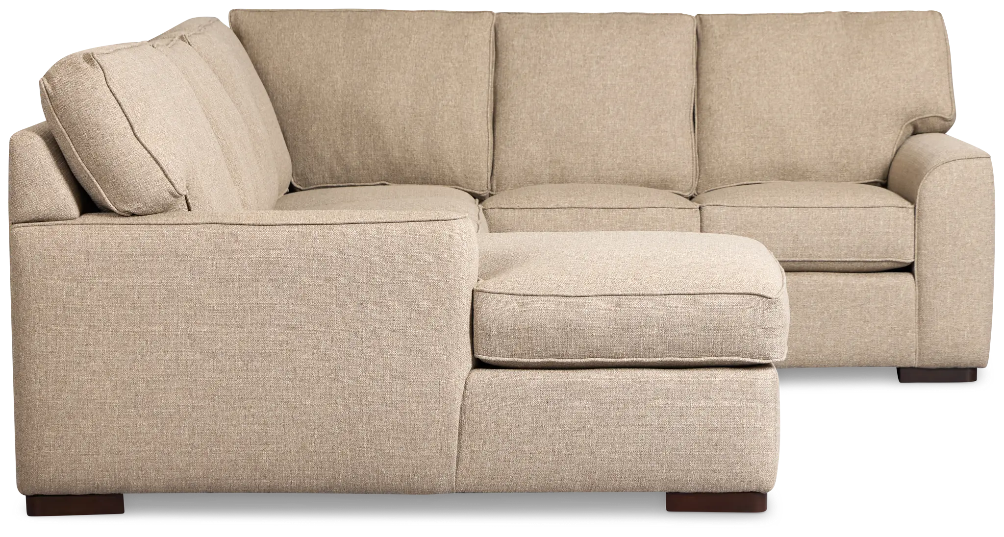 Sinclair Brown Fabric Small Left Chaise Sectional Sinclair Brown Fabric Small Left Chaise Sectional