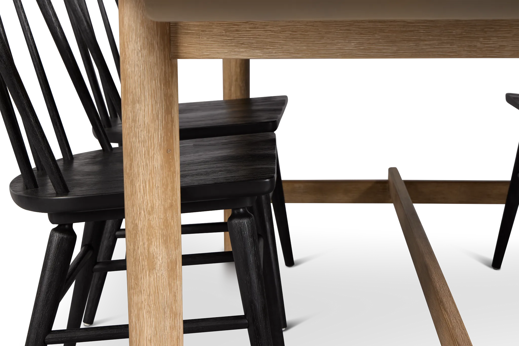 Taylor Light Tone Rect Table & 4 Wood Chairs