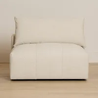 Remi Light Beige Fabric Armless Chair