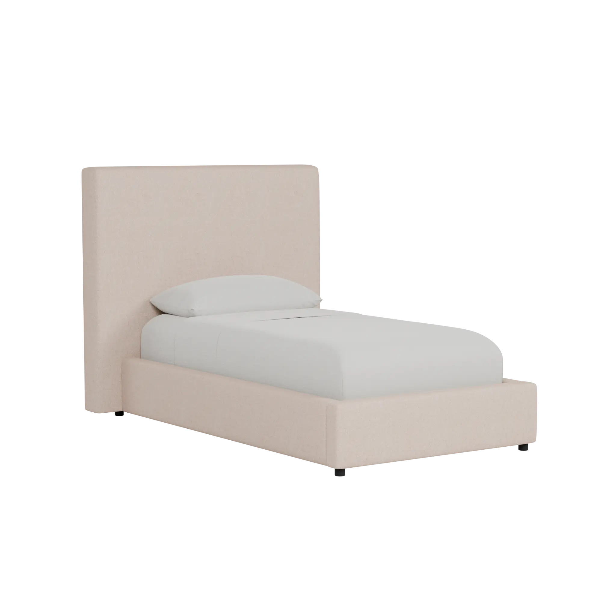 Grayton Elite Light Taupe 54" Upholstered Platform Bed Grayton Elite Light Taupe 54" Upholstered Platform Bed
