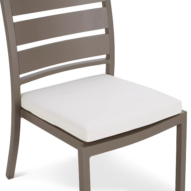 Raleigh White 35" Square Table & 4 Cushioned Chairs (5)