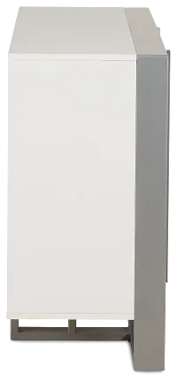 Stanley White 60" Tv Stand With Fireplace Insert