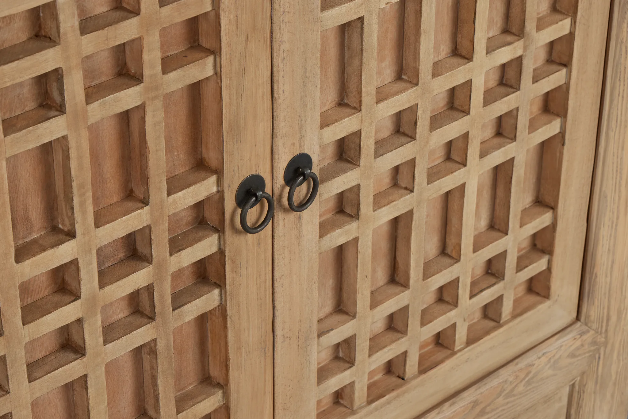 Lorah Light Tone Four-door Cabinet