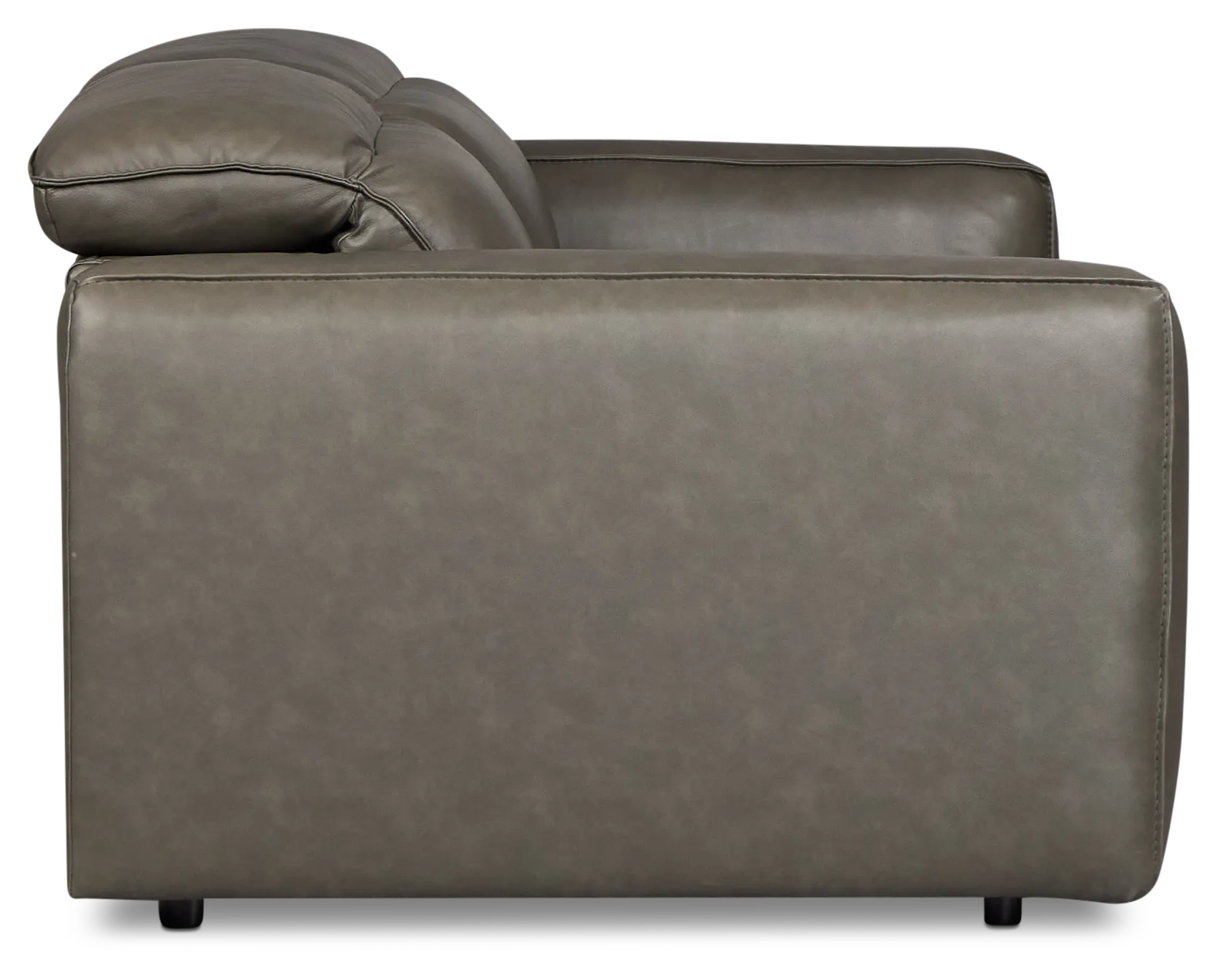 Ryland Dark Gray Lthr/vinyl Power Reclining Console Sofa