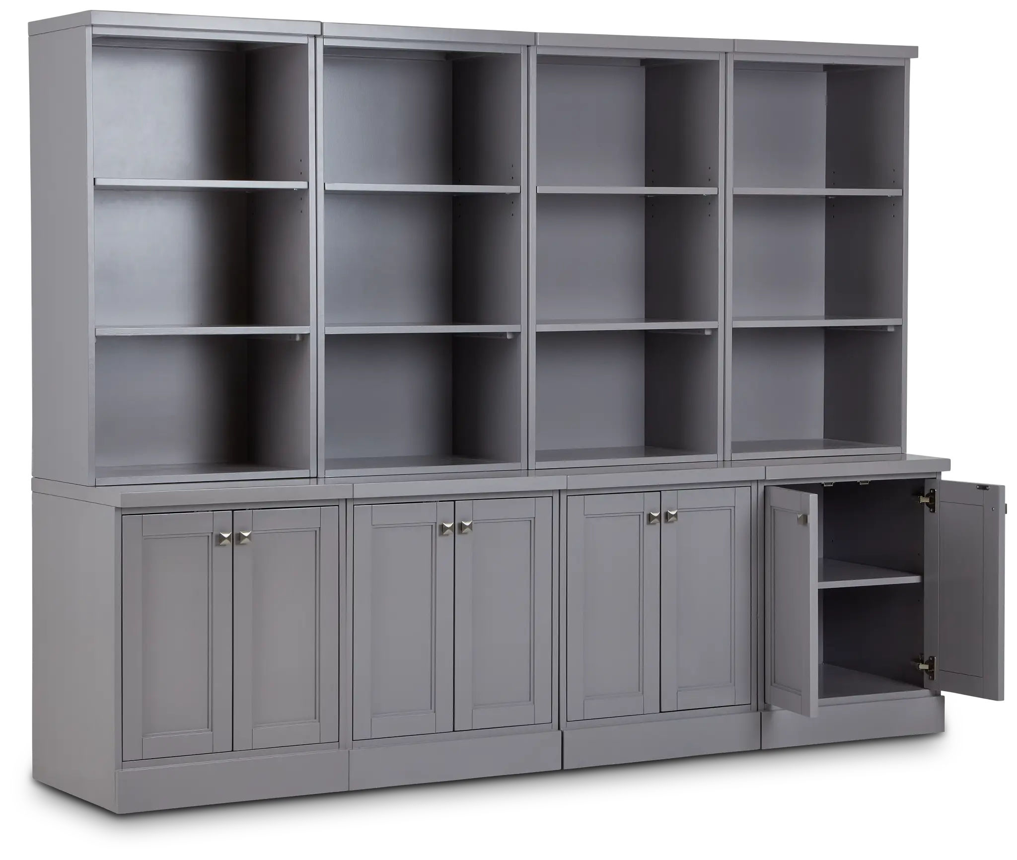 Newport Gray Door Bookcase Wall Newport Gray Door Bookcase Wall