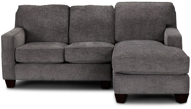 Andie Dark Gray Fabric Right Chaise Sectional (2)