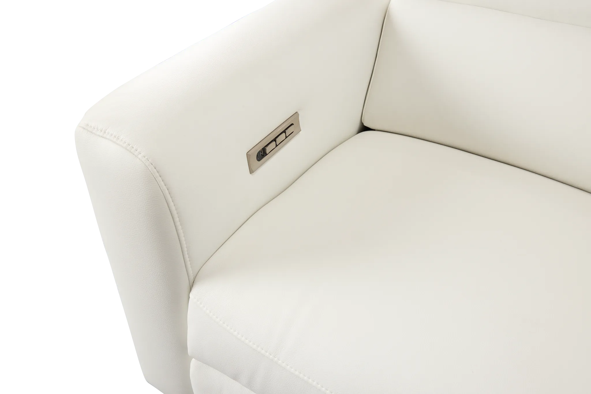Melody White Micro Power Recliner