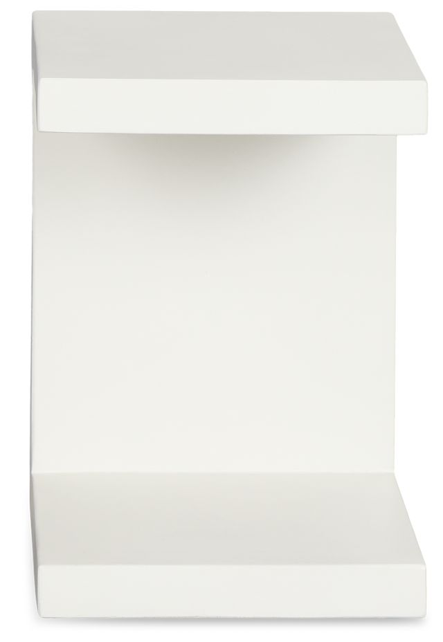 Brio White Square End Table