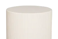 Cypress White Round End Table