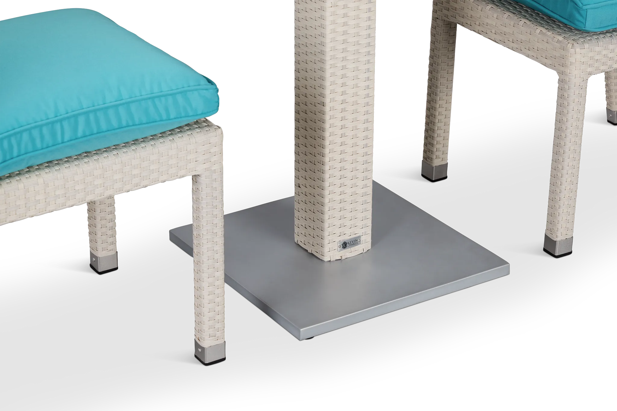 Bahia Dark Teal 27" Square Table & 2 Chairs