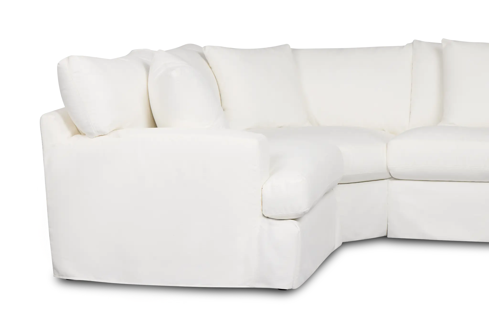 Marren White Fabric Small Two-arm Sectional Marren White Fabric Small Two-arm Sectional