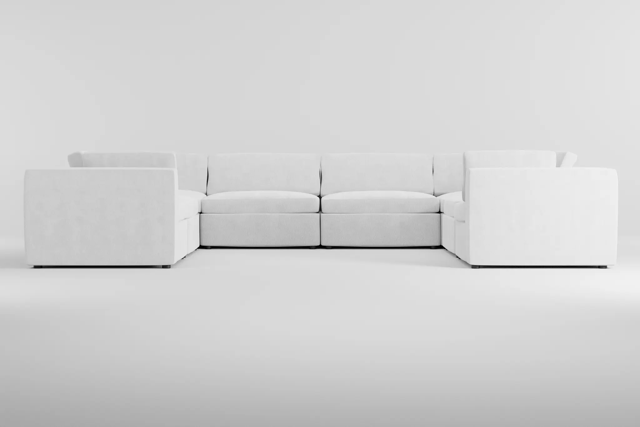 Destin Revenue White Fabric 8-piece Modular Sectional Destin Revenue White Fabric 8-piece Modular Sectional