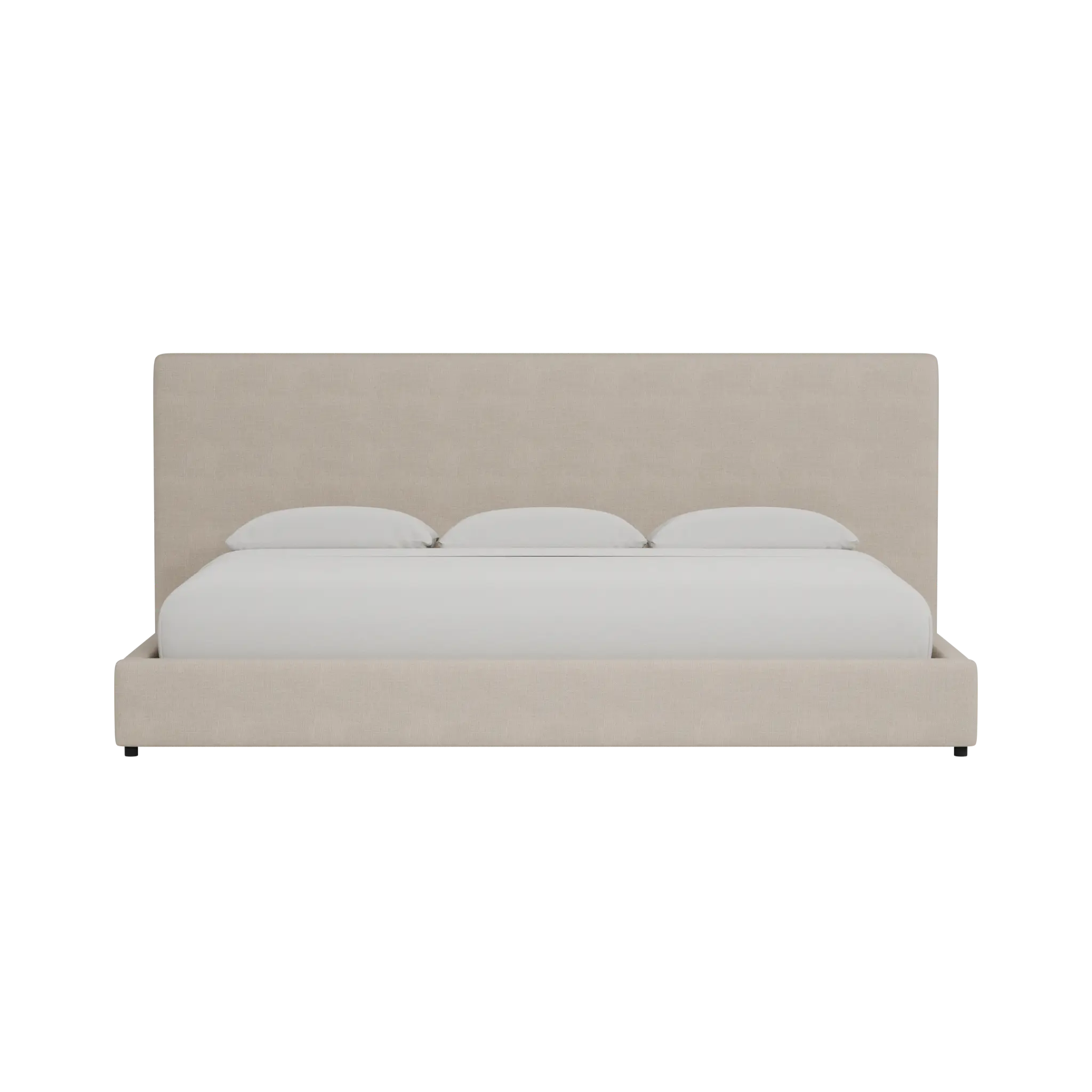 Grayton Linen Beige 54" Upholstered Platform Bed Grayton Linen Beige 54" Upholstered Platform Bed