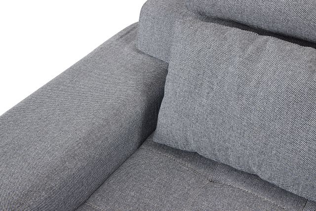 Onyx Dark Gray Fabric Small Two-arm Sectional
