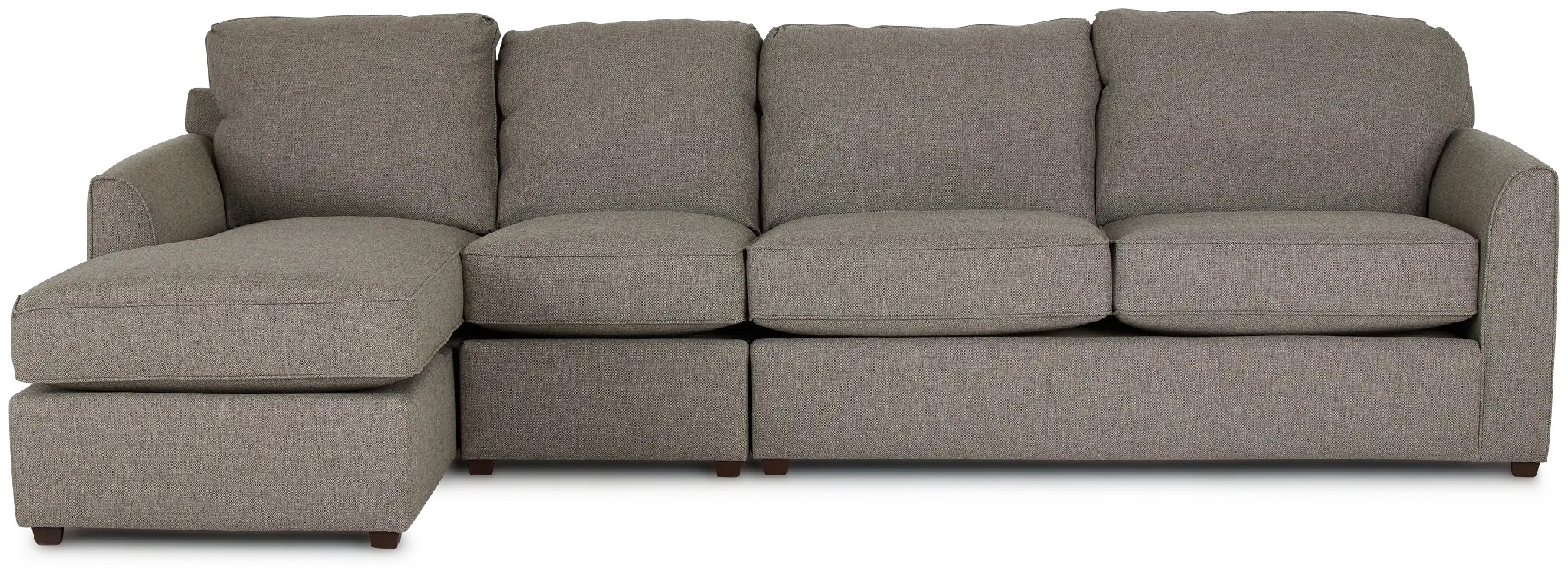 Asheville Brown Fabric Small Left Chaise Sectional Asheville Brown Fabric Small Left Chaise Sectional