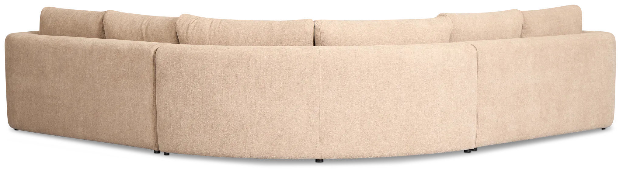 Alma Taupe Fabric Small 2-arm Wedge Sectional