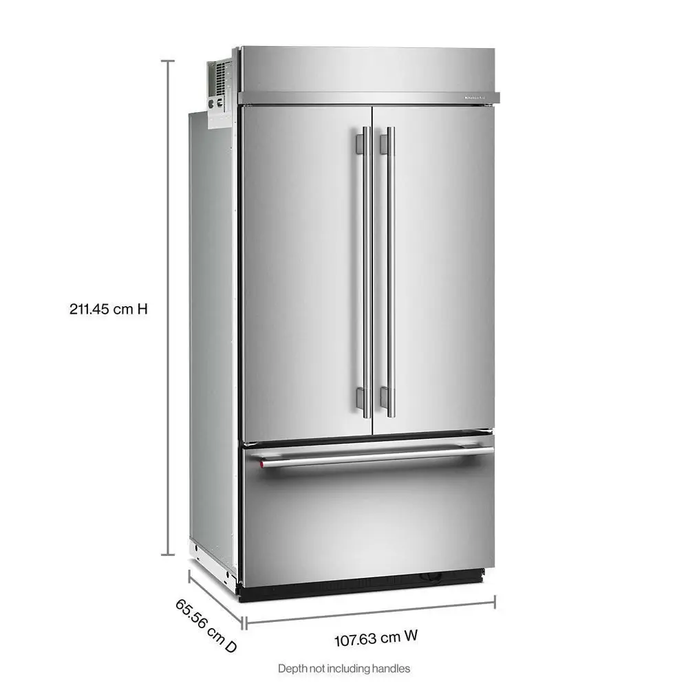 Kitchenaid 542 Series Stainless Steel 42" Built In Bottom Freezer Refrigerator Kitchenaid 542 Series Stainless Steel 42" Built In Bottom Freezer Refrigerator
