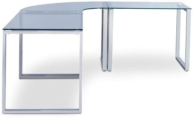 Olympia Glass Large Corner Desk