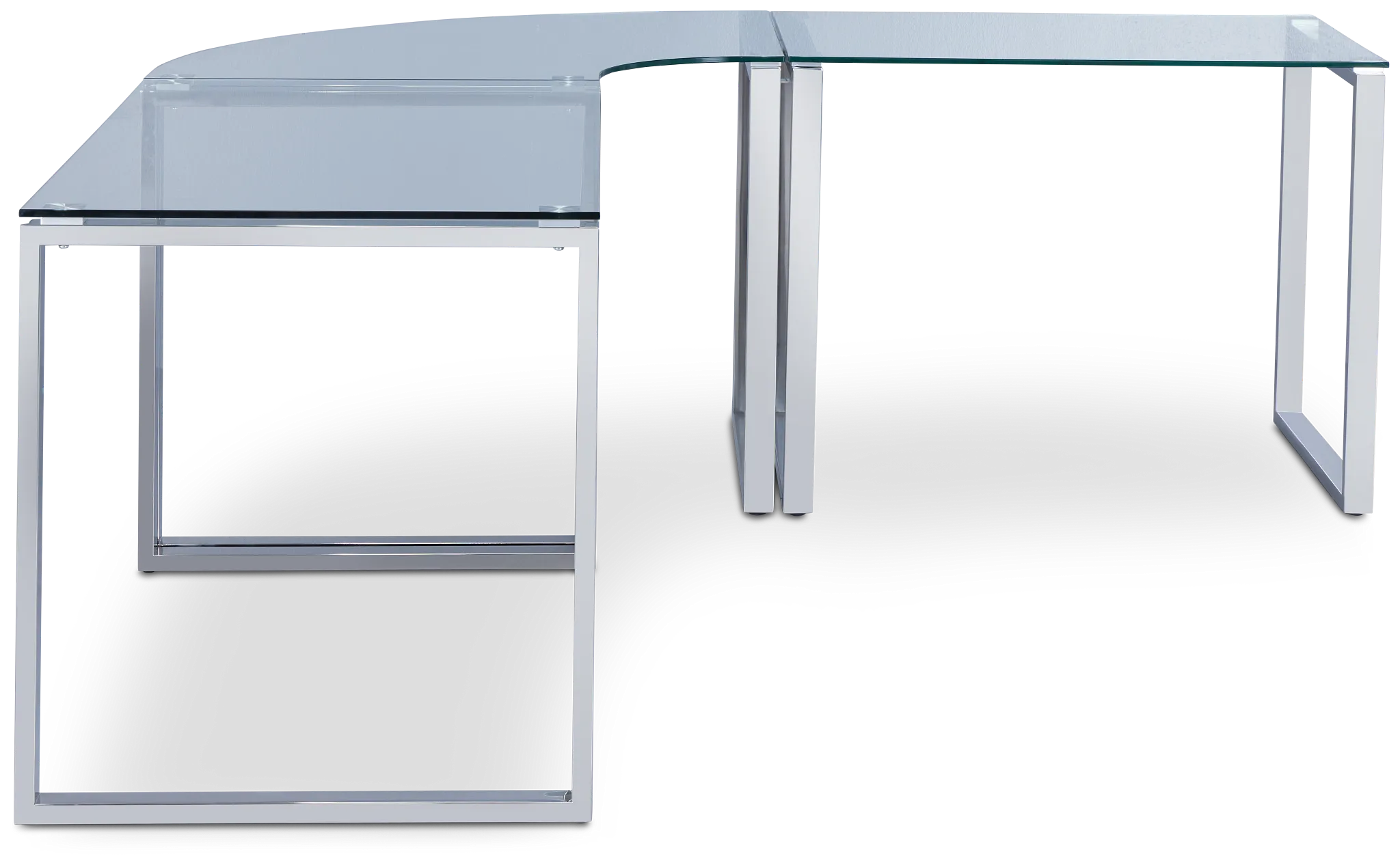 Olympia Glass Large Corner Desk