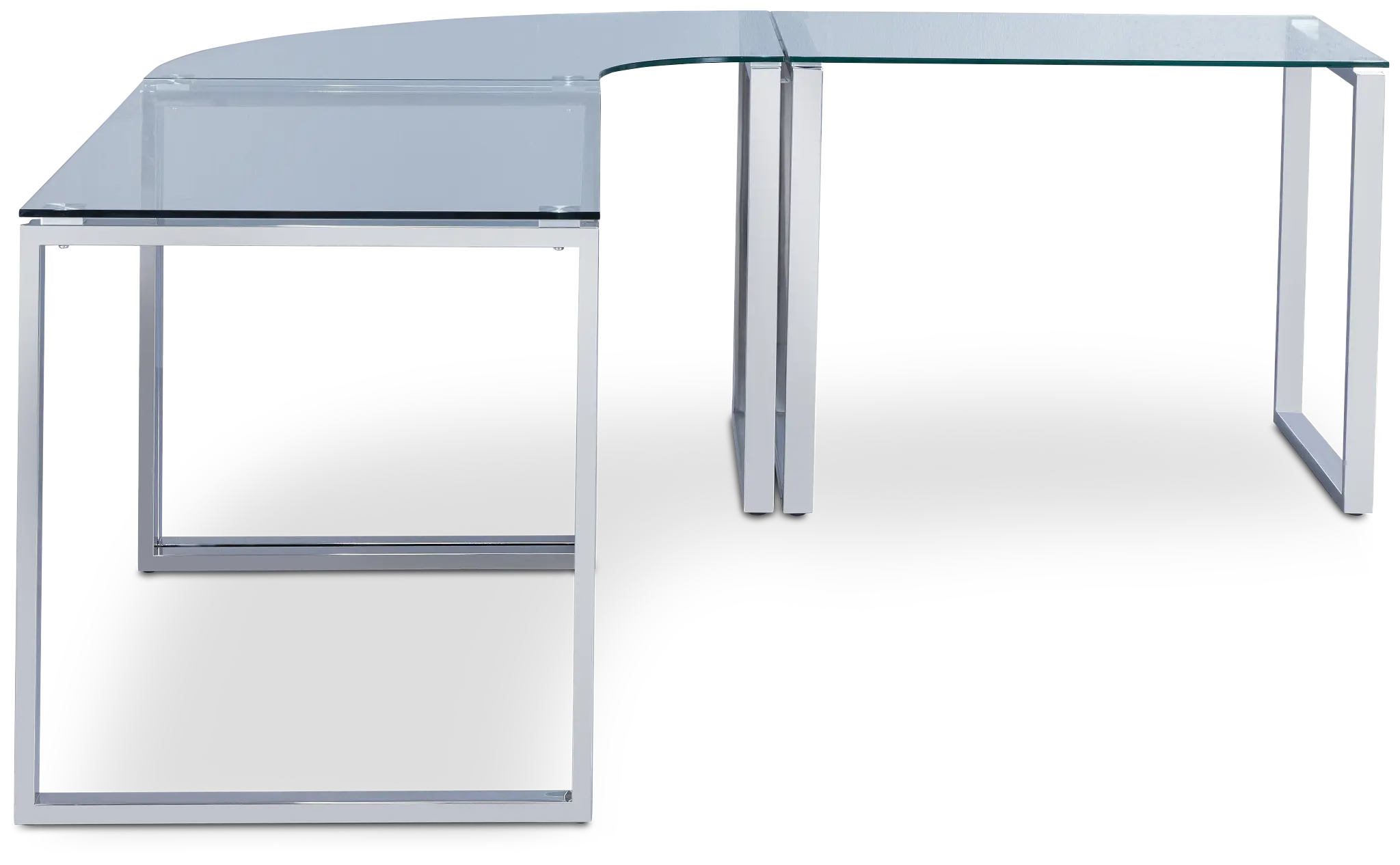 Olympia Glass Large Corner Desk Olympia Glass Large Corner Desk