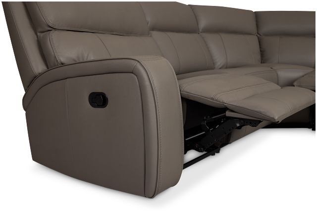 Rhett Gray Micro Small Triple Manually Reclining Two-arm Sectional