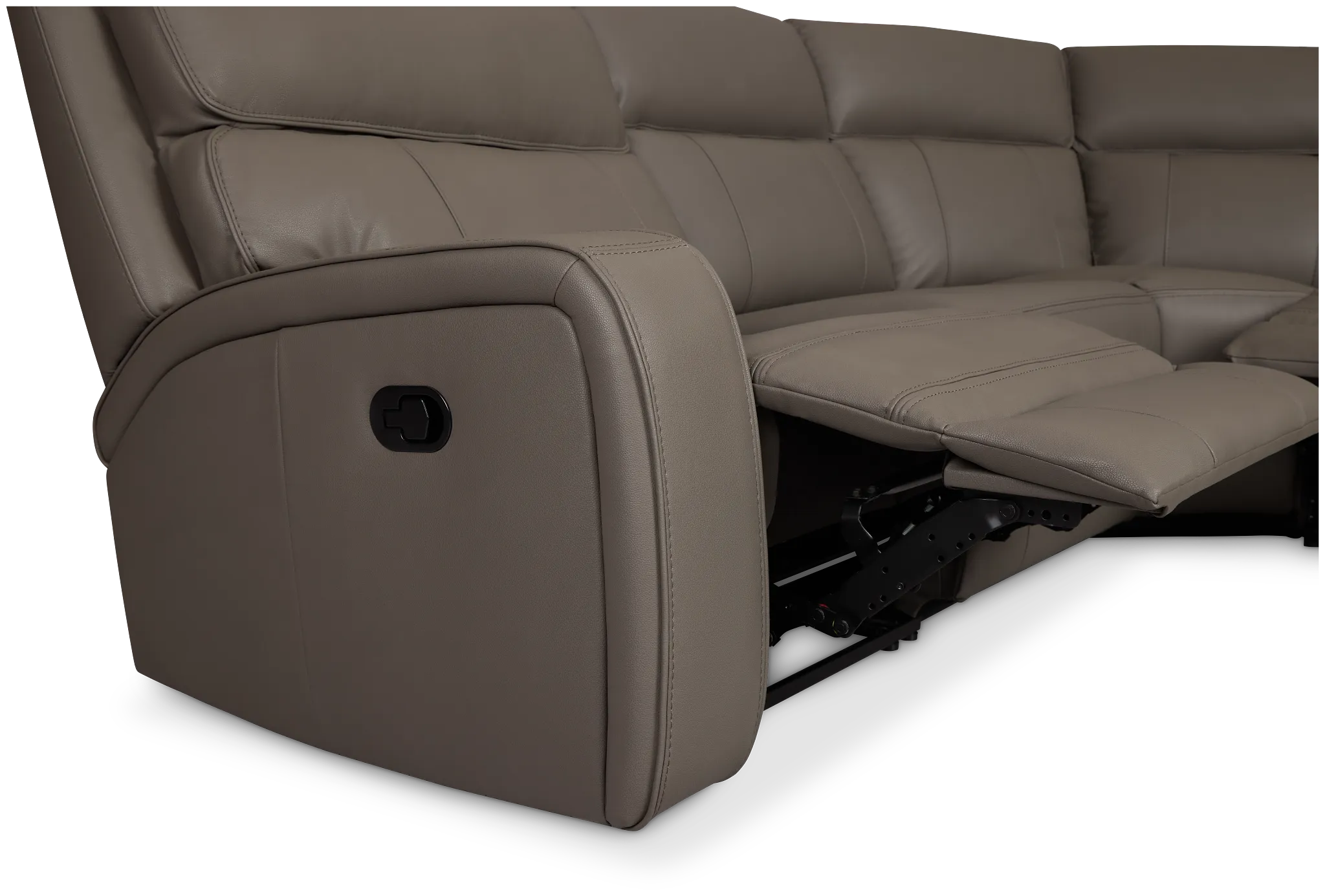 Rhett Gray Micro Small Triple Manually Reclining Two-arm Sectional