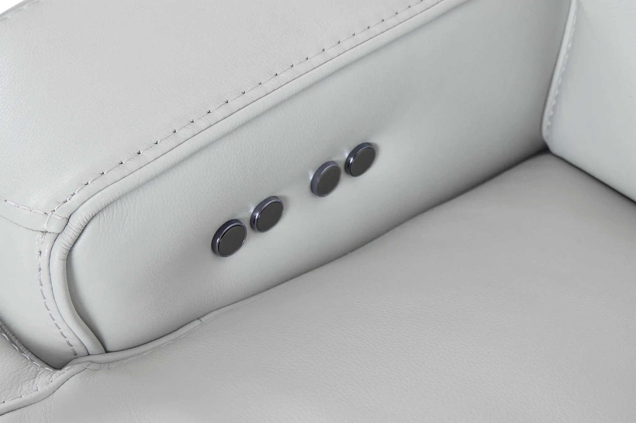 Reign Gray Lthr/vinyl Power Recliner With Power Headrest