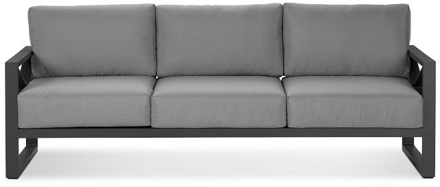 Linear Dark Gray Aluminum Sofa