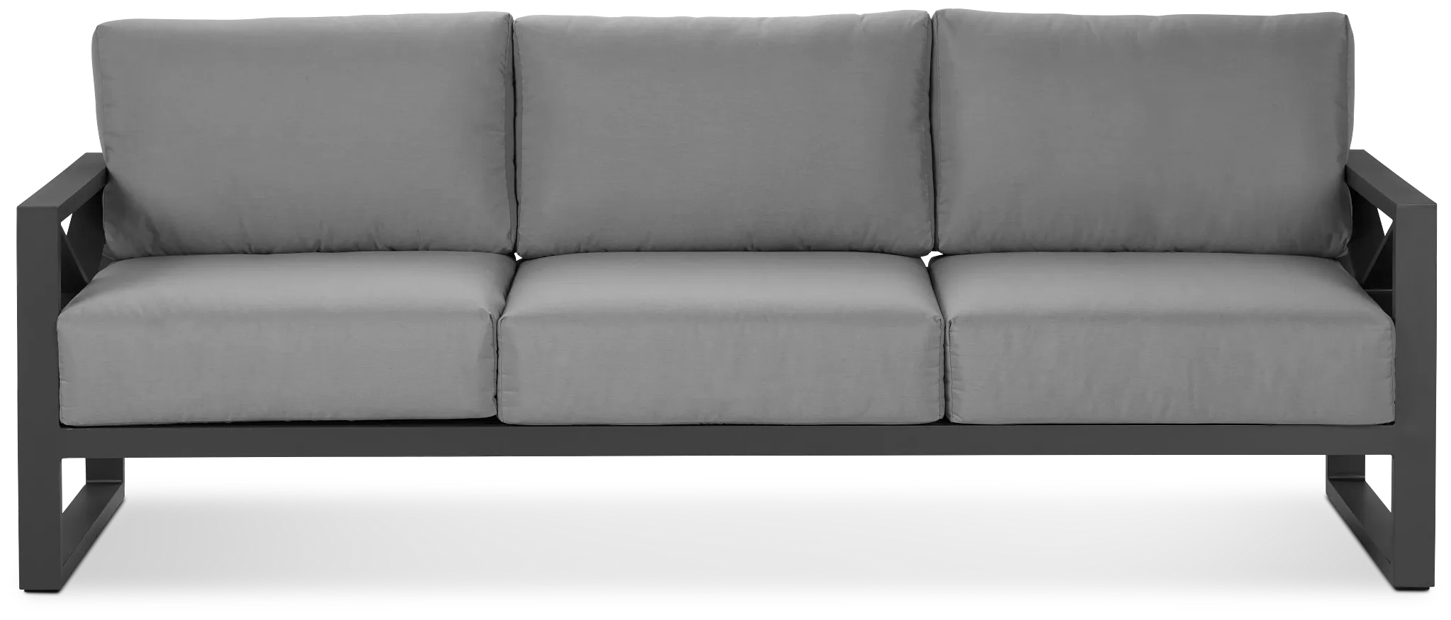 Linear Dark Gray Aluminum Sofa