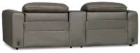 Ryland Dark Gray Lthr/vinyl Power Reclining Console Sofa