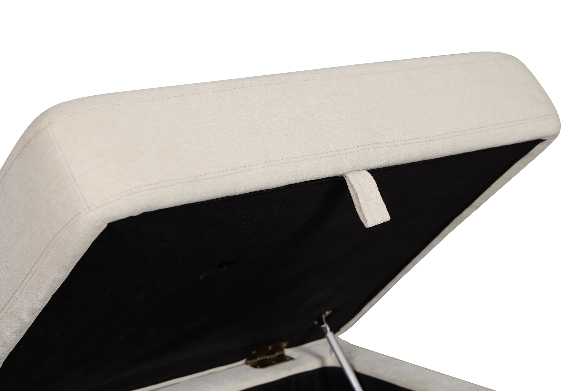 Addie Beige Fabric 4-piece Pit Storage Sectional