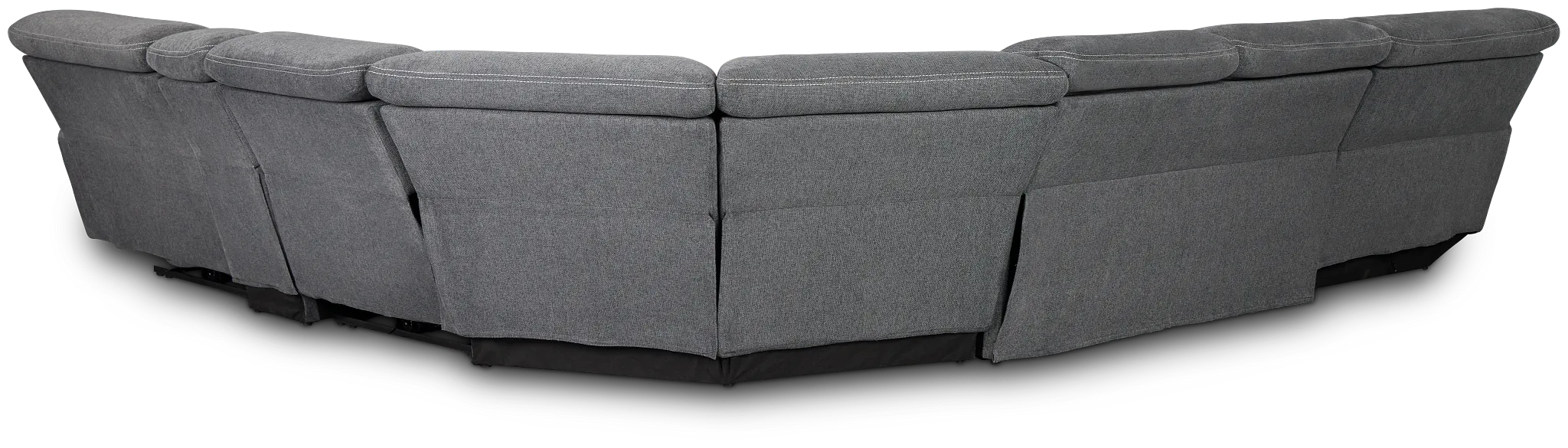 Callum Dark Gray Storage Medium Left Triple Power Chaise Sleepr Sectional