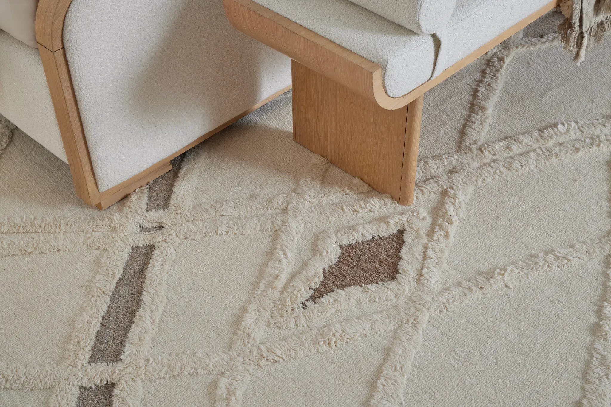 Senza Beige Wool 8x10 Area Rug Senza Beige Wool 8x10 Area Rug