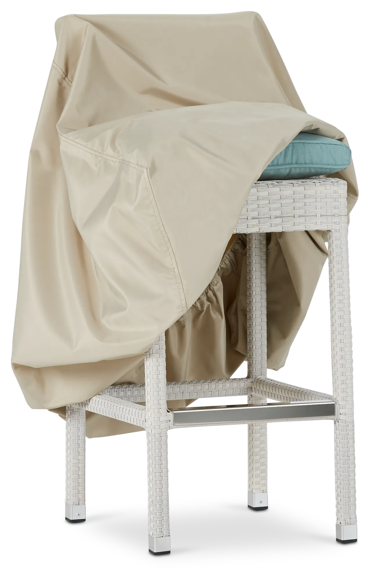 Khaki Outdoor Cover For Stacked Chairs Or Barstools