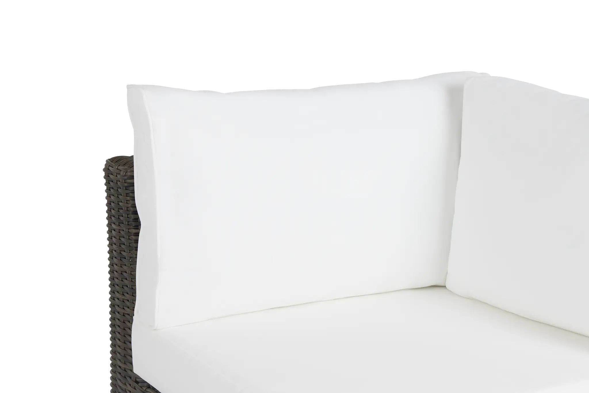 Tulum White Woven Corner Chair W/ Cushion Tulum White Woven Corner Chair W/ Cushion