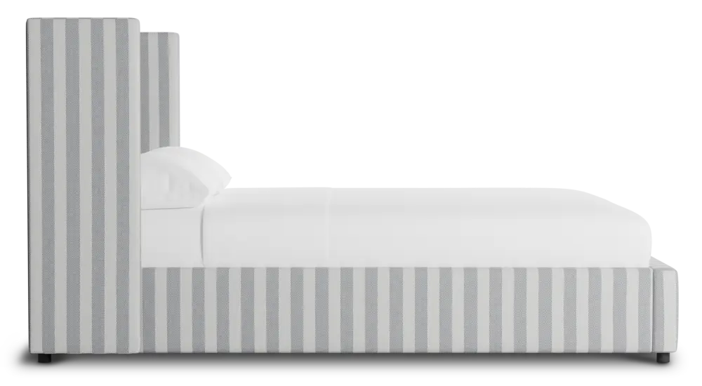 Captiva Sea Lane Light Gray 48" Upholstered Shelter Bed Captiva Sea Lane Light Gray 48" Upholstered Shelter Bed