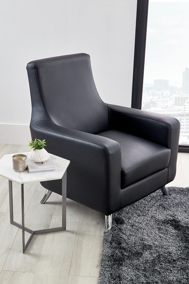 Marquez Black Micro Accent Chair