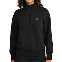 CITY HOME Black Womens Quarterzip
