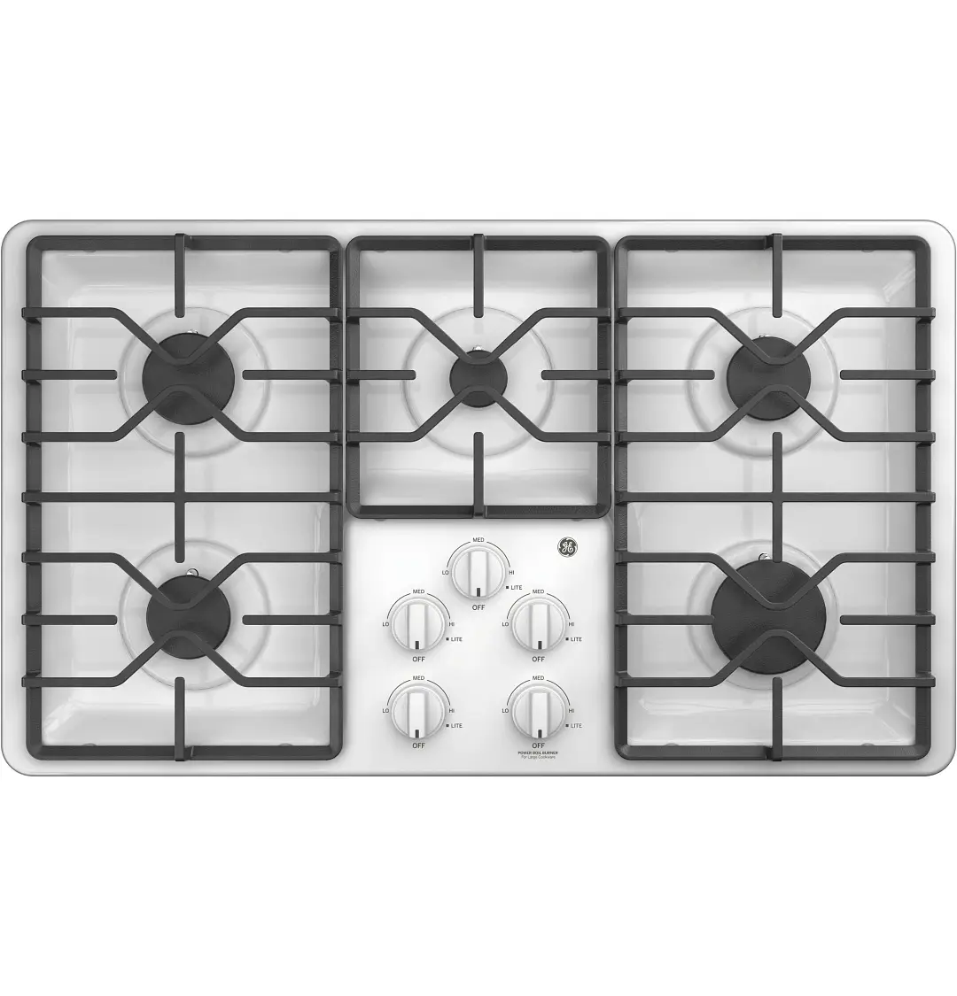 Ge 3036 Series White 36" Gas Cook Top Ge 3036 Series White 36" Gas Cook Top