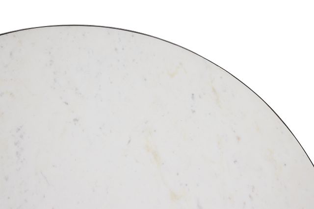 Darby White Marble Round Coffee Table