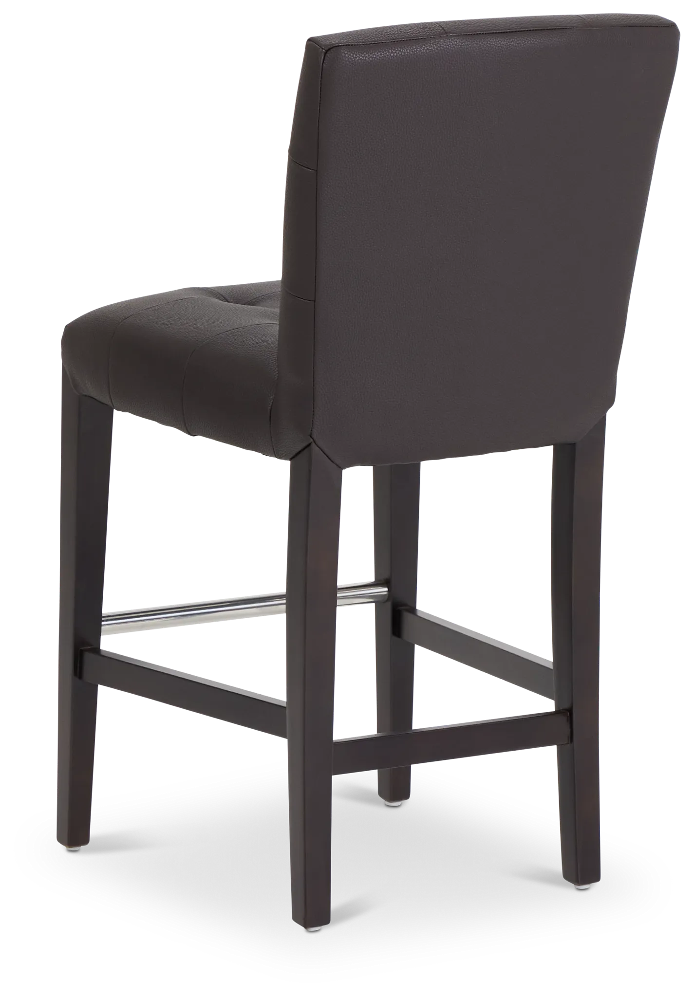 Shelby Dark Brown Micro 24" Upholstered Barstool