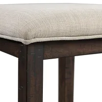Tirian Dark Tone Sofa Table With 3 Stools
