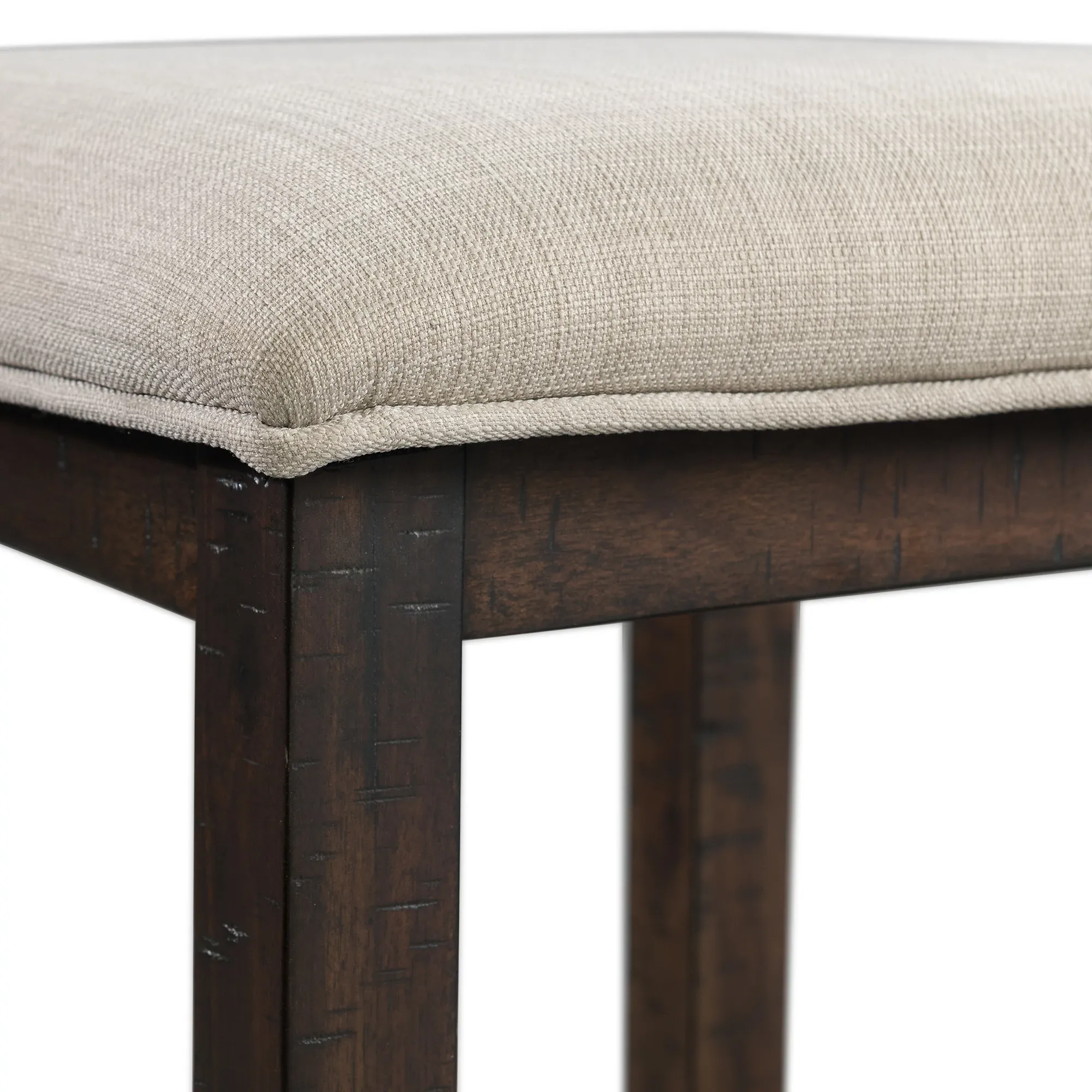 Tirian Dark Tone Sofa Table With 3 Stools