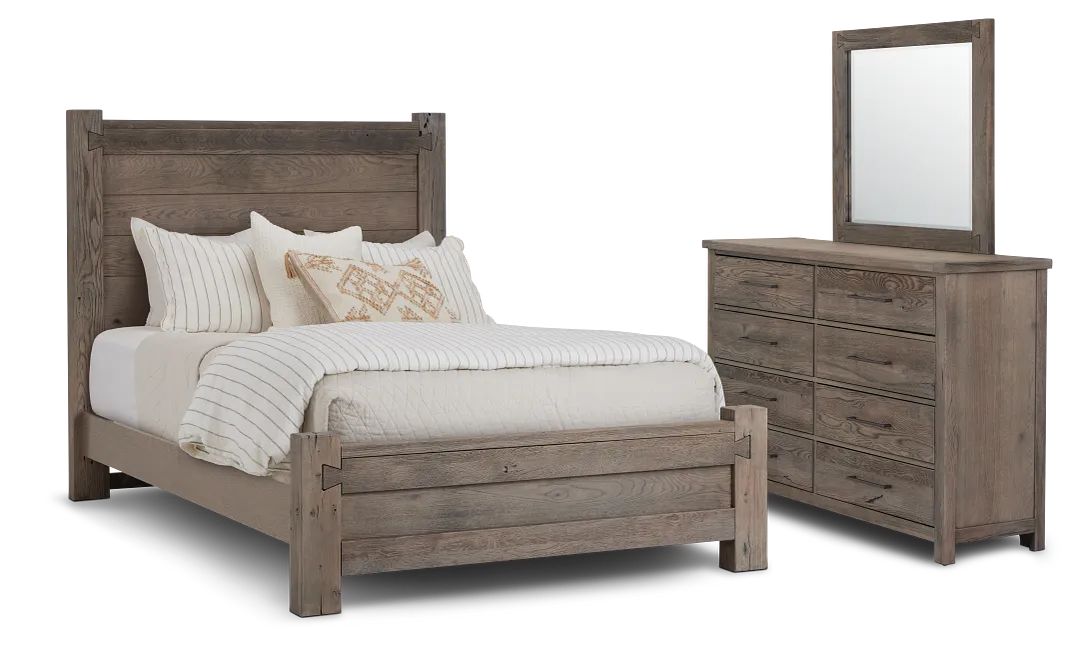 Salt Lake Gray Poster Bedroom