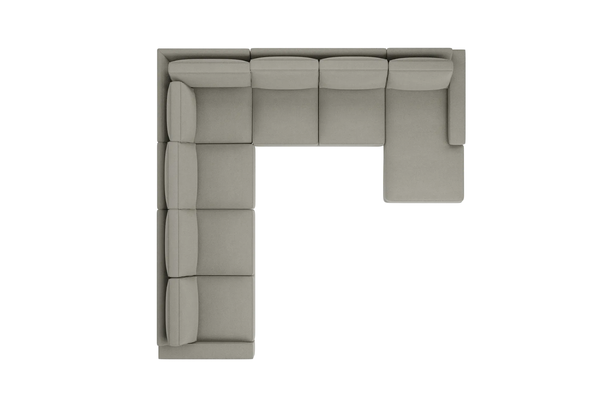 Edgewater Elite Gray Large Right Chaise Sectional