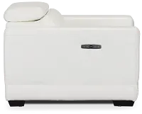 Lombardy White Micro Power Recliner