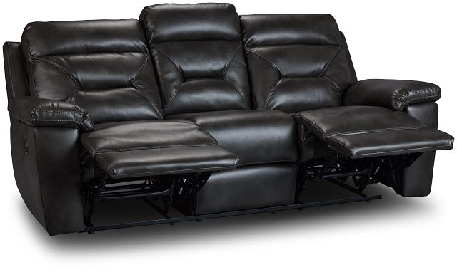 Phoenix Dark Gray Micro Reclining Sofa