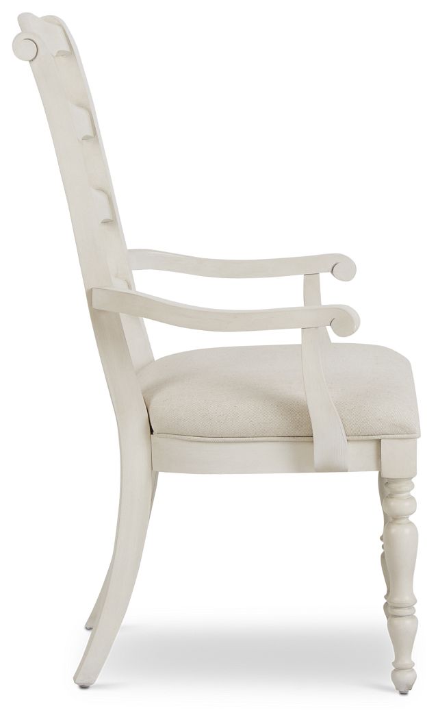 Savannah Ivory Wood Arm Chair